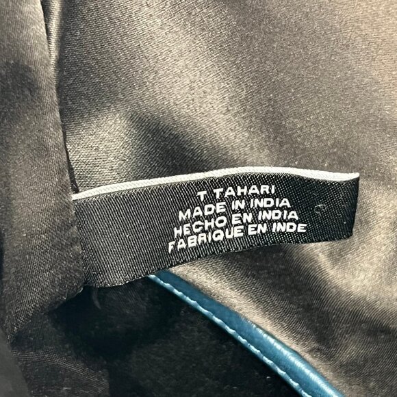 Tahari Blue Zip Leather Tote | New With Tags - Picture 5 of 11